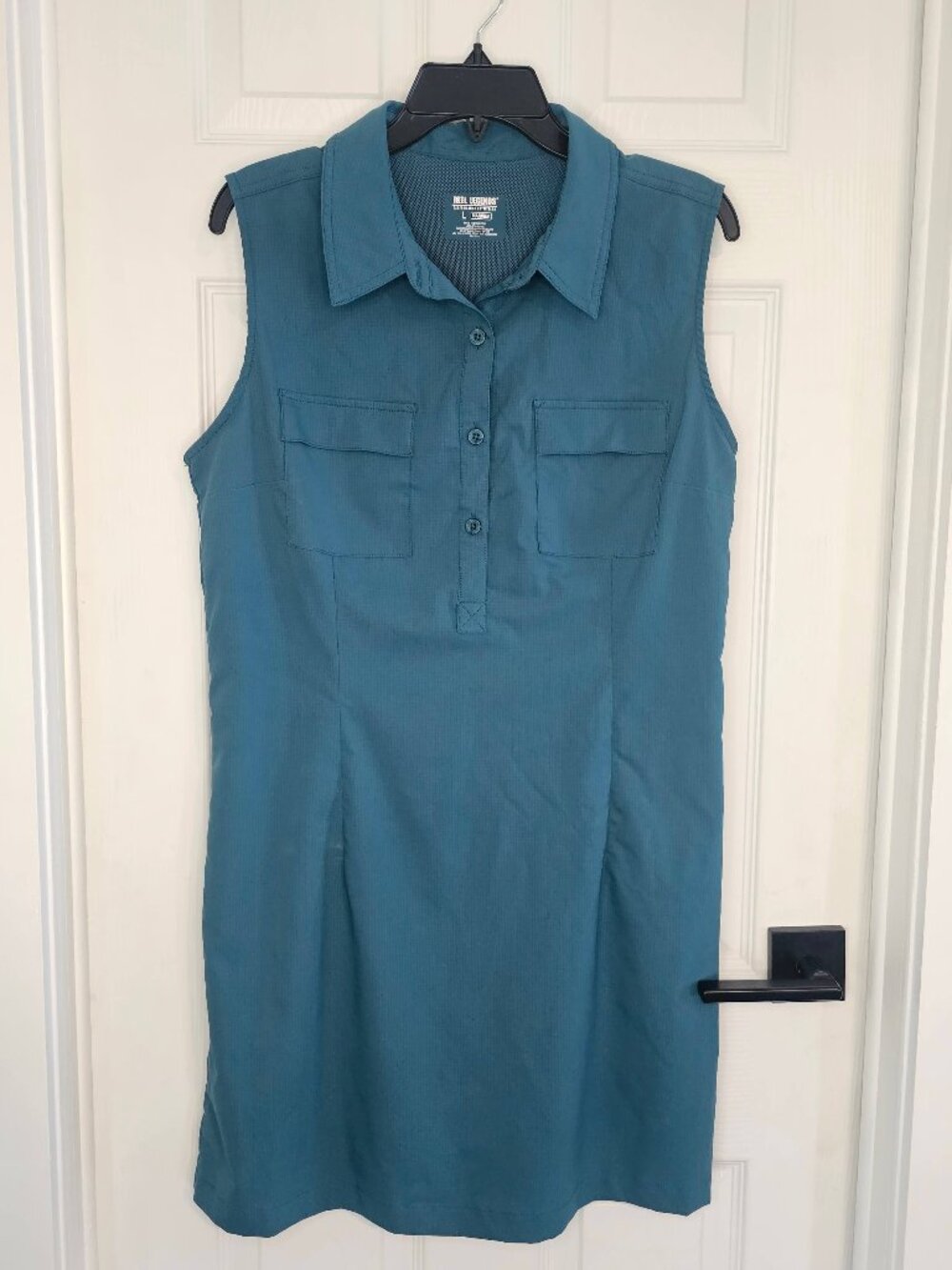 Reel Legends Mariner L Teal Sleeveless Dress